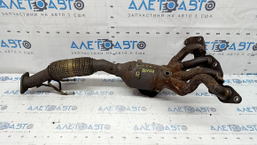 Exhaust manifold with catalytic converter for Ford Fusion mk5 13-20 hybrid, plug-in, rusty, torn mesh