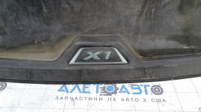 BMW X1 F48 trunk mat 16-22 rubber black emblem with gray X-line edging, scratches, dry cleanable