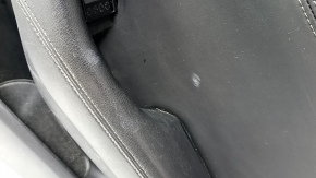 Mazda 6 18-21 black rear right door trim, black leather armrest and insert, gray molding with chrome, needs cleaning, worn