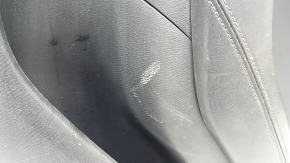 Mazda 6 18-21 black rear right door trim, black leather armrest and insert, gray molding with chrome, needs cleaning, worn