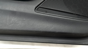 Mazda 6 18-21 front left door trim, black, armrest and insert, black leather, gray molding with chrome, worn