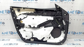 Mazda 6 18-21 front right door panel, black, armrest and insert, black leather, gray molding with chrome, scratches, tear