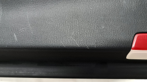 Mazda 6 18-21 front right door panel, black, armrest and insert, black leather, gray molding with chrome, scratches, tear