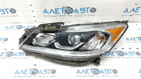 Honda Accord 17 hybrid left front headlight, halogen headlight under DRL, broken mount