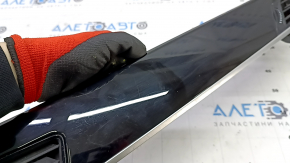 Front panel trim with deflectors, right, BMW X1 F48 16-19, black gloss + chrome, scratches