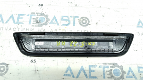 A set of black door sill plates for the Mazda CX-5 17-25 with a chrome insert and backlight, scratches