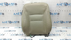 Honda Accord 13-17 passenger seat back upholstery, beige leather with perforation, heated, for cleaning