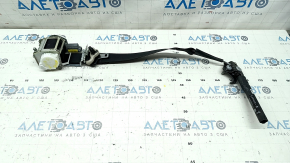 Ford Fusion mk5 17-20 black driver's seat belt with tensioner, cracked plastic on the fastener