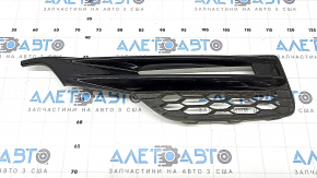 Left side grille for front bumper of Honda Accord 16-17 hybrid under fog lights, with overlay, black gloss, sand