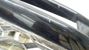 Left side grille for front bumper of Honda Accord 16-17 hybrid under fog lights, with overlay, black gloss, sand
