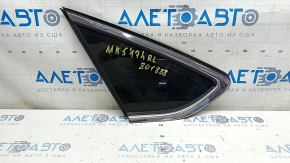 Rear left window, blind glass, Ford Fusion mk5 13-20, two chrome parts, scratches on chrome, cut seal