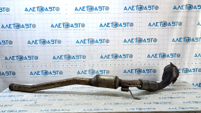 Audi A3 8V 15-20 2.0T exhaust pipe with catalytic converter under the muffler on both sides, the mesh on the corrugation is torn