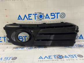 Right lower grille of the front bumper for Audi Q5 8R 13-17, matte + glossy chrome, under fog lights, type 2