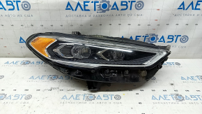 Right front headlight assembly for Ford Fusion mk5 17-20 LED, with DRL and unit