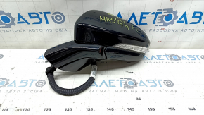 Left side mirror assembly for Ford Fusion mk5 18-20, 10 pins, auto-dimming, turn signal, heated, black