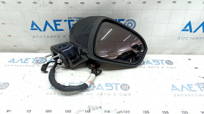 Right side mirror assembly for Ford Fusion mk5 17-20, 10 pins, turn signal, heated, black, crack in turn signal, broken connector