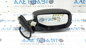 Right side mirror assembly for Honda Accord 2016-2017, 12 pins, turn signal, camera, black, POLYWAY