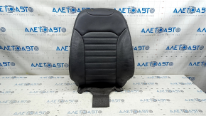 Driver's seat upholstery, upper part, Ford Fusion mk5 17-20, black leather, heated,