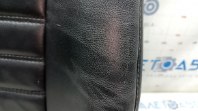 Upper passenger seat trim for Ford Fusion mk5 17-20, black leather, heated, dry cleanable, scratches