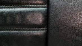 Upper passenger seat trim for Ford Fusion mk5 17-20, black leather, heated, dry cleanable, scratches