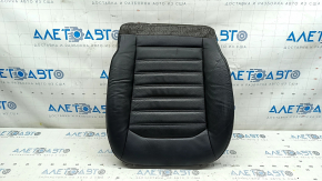 Driver's seat upholstery, lower part, Ford Fusion mk5 17-20, black leather, heated, needs cleaning, cracks, dents