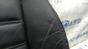 Driver's seat upholstery, lower part, Ford Fusion mk5 17-20, black leather, heated, needs cleaning, cracks, dents