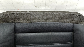 Driver's seat upholstery, lower part, Ford Fusion mk5 17-20, black leather, heated, needs cleaning, cracks, dents