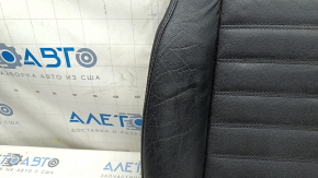 Lower passenger seat trim for Ford Fusion mk5 17-20, black leather, heated, dry-cleanable, cracks, dry-cleanable