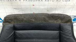 Lower passenger seat trim for Ford Fusion mk5 17-20, black leather, heated, dry-cleanable, cracks, dry-cleanable