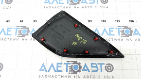 Mazda 6 18-21 center console trim, upper right side, black leather, front