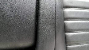 Rear row of seats, upper left part, Ford Fusion mk5 17-20, black leather, with belt and armrest, dents, scratches