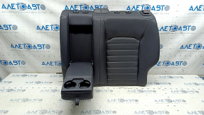 Rear row of seats, upper left part, Ford Fusion mk5 17-20, black leather, with belt and armrest, dents, scratches