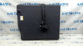 Rear row of seats, upper left part, Ford Fusion mk5 17-20, black leather, with belt and armrest, dents, scratches