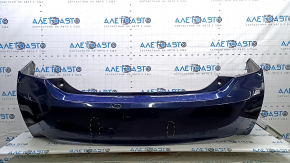 Rear bumper bare Toyota Prius 30 10-15 blue, dents, scratches, cracked mount