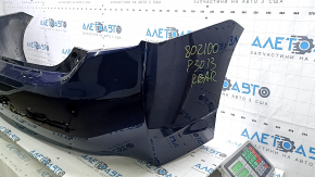 Rear bumper bare Toyota Prius 30 10-15 blue, dents, scratches, cracked mount