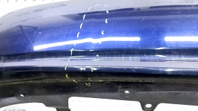 Rear bumper bare Toyota Prius 30 10-15 blue, dents, scratches, cracked mount
