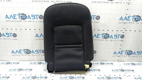 Mazda 6 18-21 passenger seat back upholstery, black leather, perforated, gray stitching, heated, scratched, needs cleaning