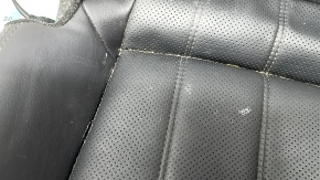 Mazda 6 18-21 passenger seat cushion upholstery, black leather, perforated, gray stitching, heated, cleanable