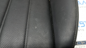 Mazda 6 18-21 passenger seat cushion upholstery, black leather, perforated, gray stitching, heated, cleanable