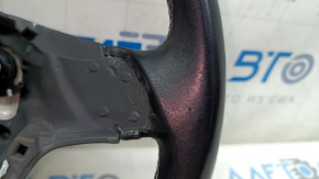 VW Tiguan 18-21 black leather steering wheel, no buttons or trim, scratches, dings