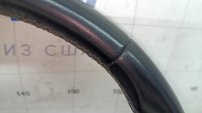 VW Tiguan 18-21 black leather steering wheel, no buttons or trim, scratches, dings