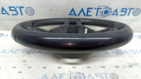 VW Tiguan 18-21 black leather steering wheel, no buttons or trim, scratches, dings