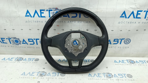 VW Tiguan 18-21 black leather steering wheel, no buttons or trim, scratches, dings