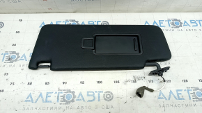 Left sun visor for VW Tiguan 18-24, black, no hook, crack in mount, needs cleaning