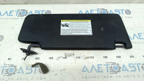 Left sun visor for VW Tiguan 18-24, black, no hook, crack in mount, needs cleaning