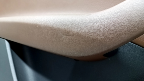 Door trim panel rear left Audi Q7 16-19 black, insert brown leather, insert under the wood, BOSE, armrest brown leather, with a handle, dents, scratches