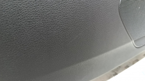 Door trim panel rear left Audi Q7 16-19 black, insert brown leather, insert under the wood, BOSE, armrest brown leather, with a handle, dents, scratches
