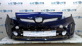 Front bumper bare Toyota Prius 30 13-15 rest blue, pressed, scratches