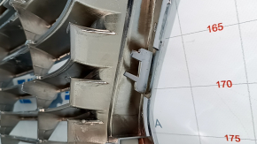 Radiator grille Lexus RX350 RX450H 13-15 rest, broken mount