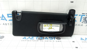 Right visor for Jeep Cherokee KL 19-22, black, without hook, with backlight